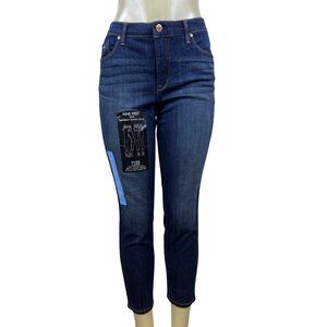 Nine West Womens Dark Blue Denim Gramercy Skinny Ankle Jeans Size 10 - New
